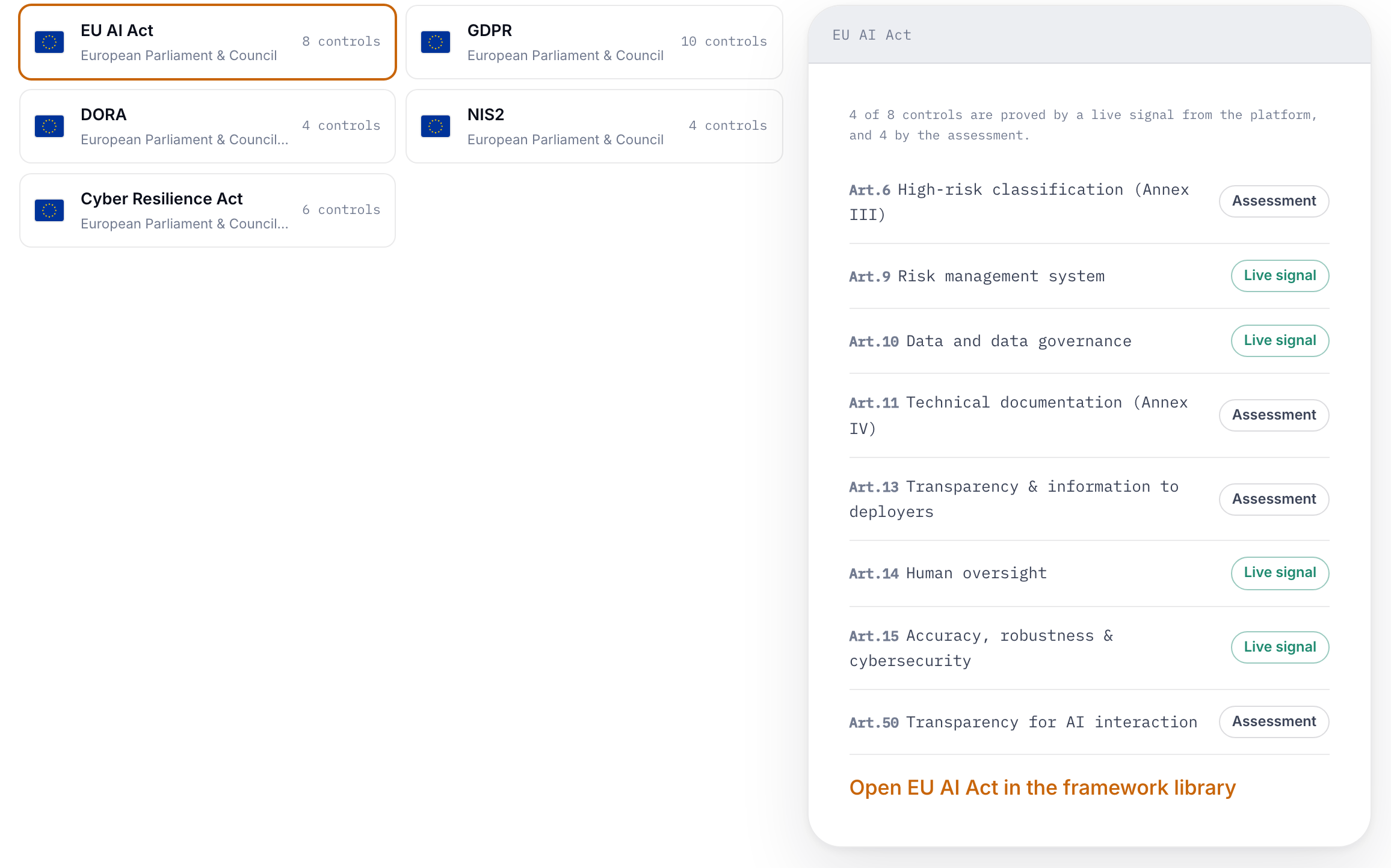 Compliance explorer